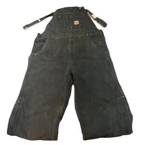 Carhartt Brown Overall Bibs 104031-DKB Mens Medium
